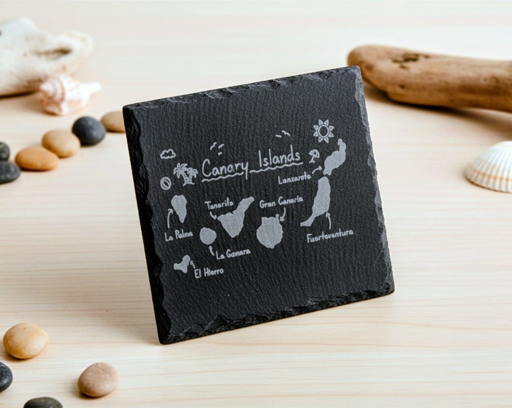 artisanal slate map of the canary islands – custom home decor artisanal slate map of the canary islands – custom home decor