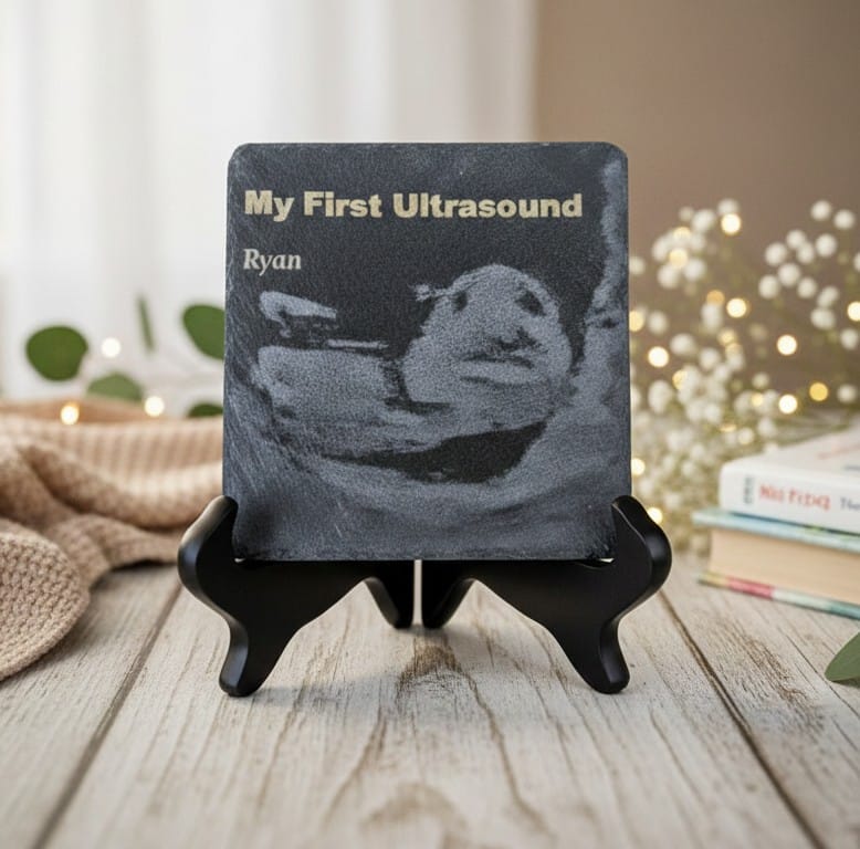 personalized baby ultrasound slate keepsake – "my first ultrasound" custom engraved photo personalized baby ultrasound slate keepsake – "my first ultrasound" custom engraved photo